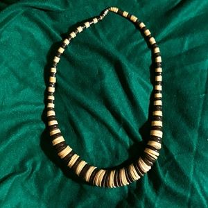 Vintage 60s Rare African Wood Necklace